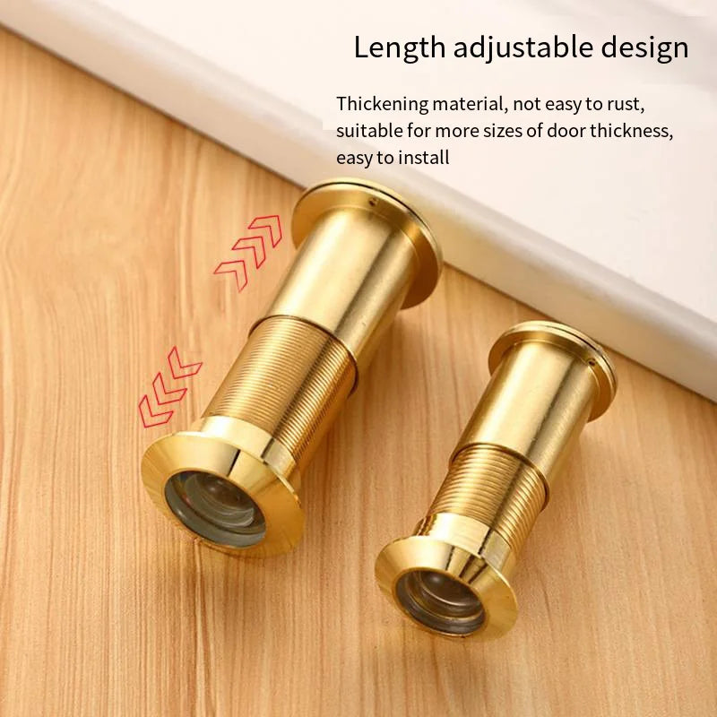 Brass Door Viewer with Privacy Cover