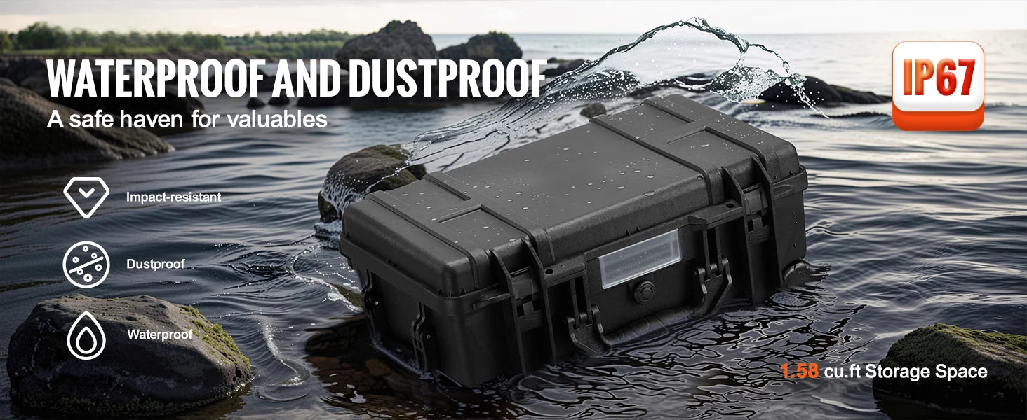 IP67 Waterproof Hard Case with Custom Foam & Secure Lock Design