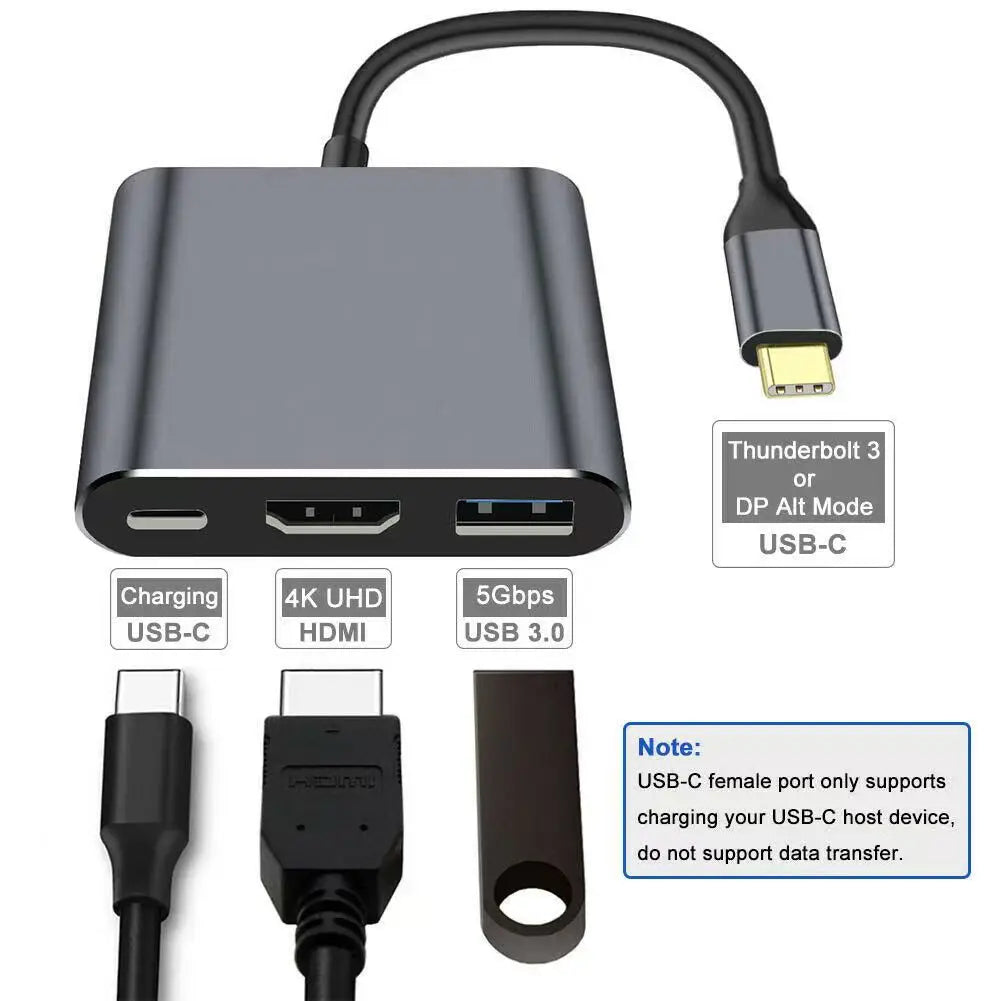 USB-C Hub with HDMI, USB and PD Charging - Options