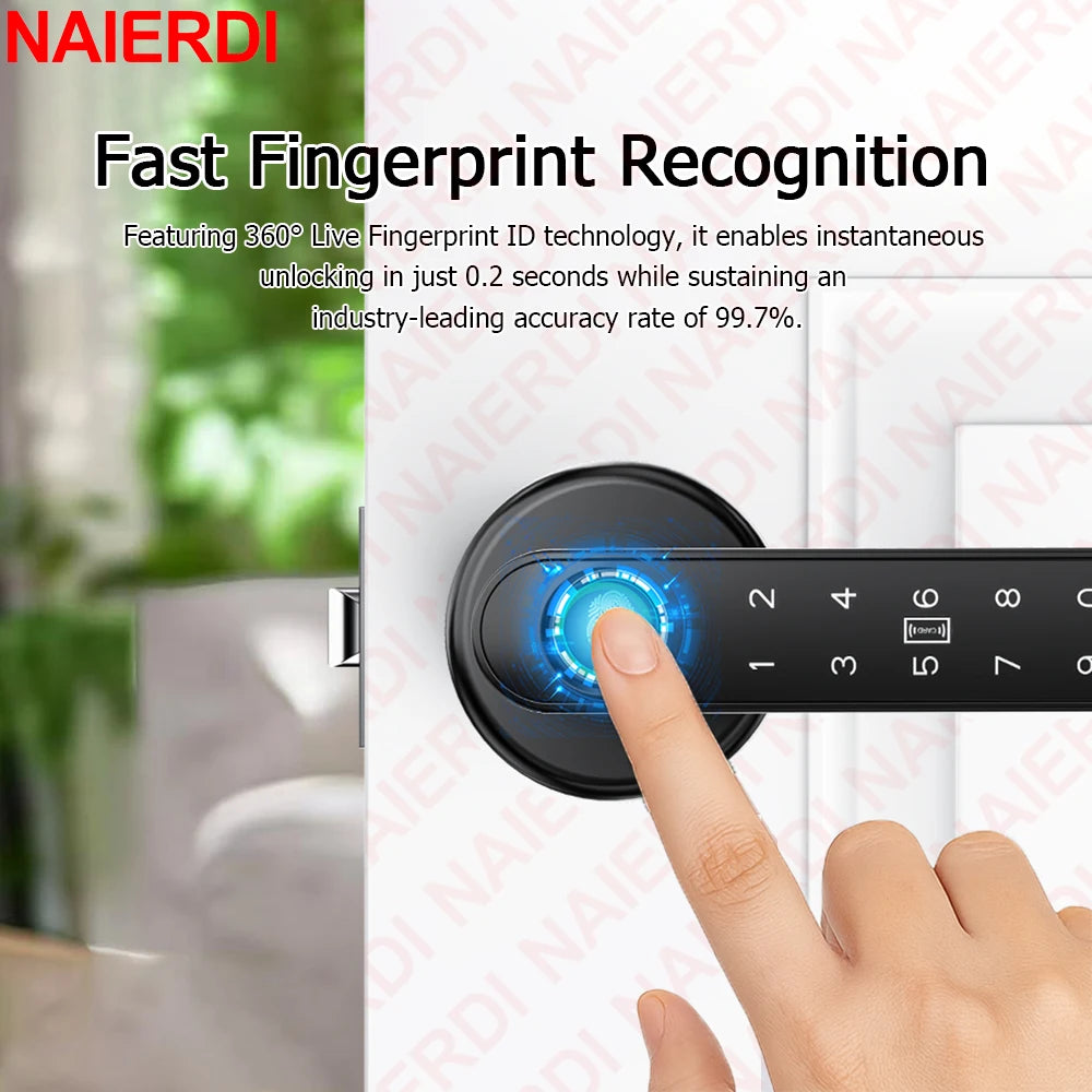 Porte-clé intelligente 5-en-1 à empreinte digitale avec contrôle via app