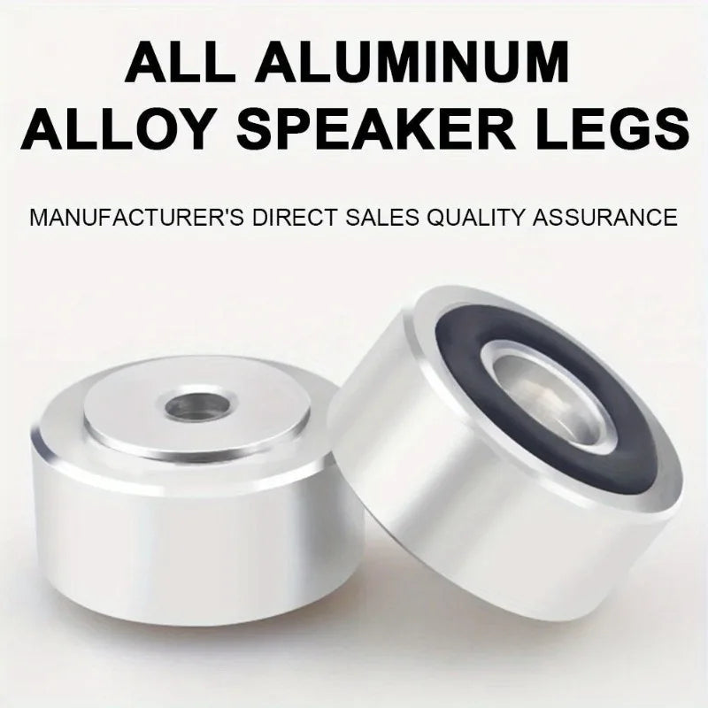 Set van 4 aluminium isolatievoetjes voor luidsprekers