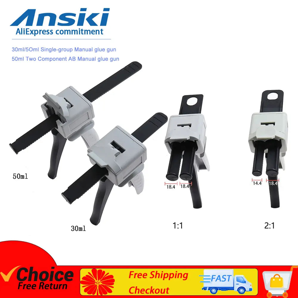 Manual Adhesive Dispensing Gun, Cartridge/Ratio Options