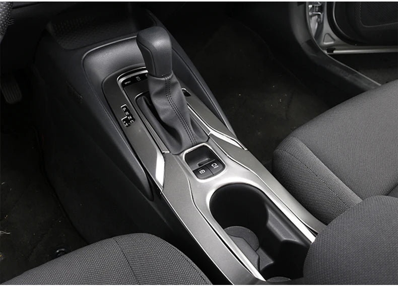 Para Toyota Corolla E210 2019 2020 2021 2022 2023 2024 2025 híbrido, cubiertas de moldura del panel de cambio de palanca central de coche inoxidable