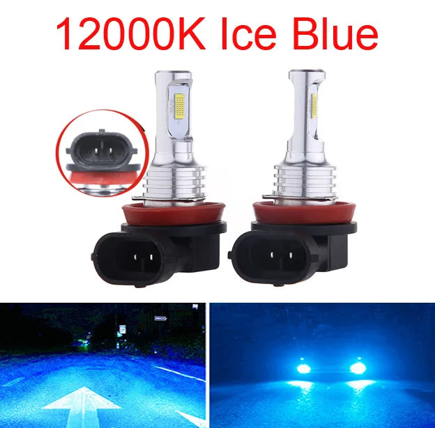 2Pcs H11 H8 H9 LED Car Headlight Bulb Beam Kit 12V 80W High Power Car Fog Light 3000K 6000K Auto Headlight Bulbs 30000LM