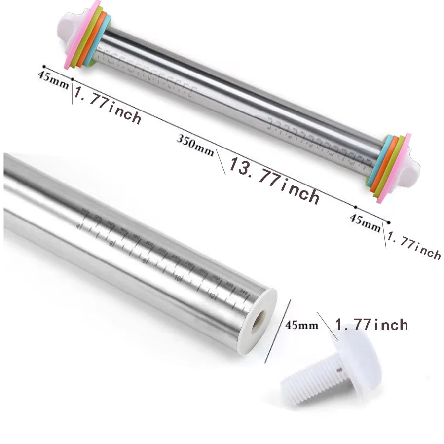 Adjustable Stainless-Steel Rolling Pin