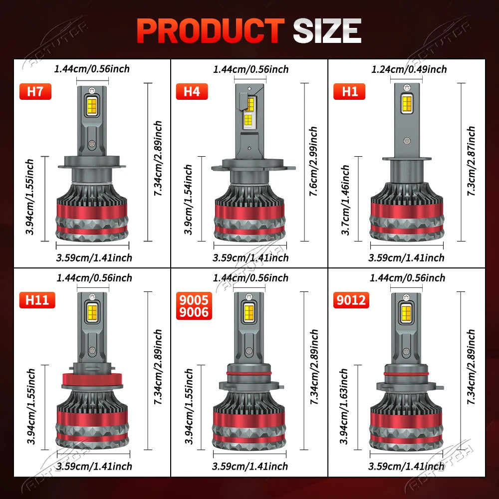 Phares LED 9800W H4 H7 Canbus H1 H11 9005 HB3 9006 HB4 6000K 4300K 3000K Trois Couleurs Télécommande Lampe LED de Voiture Bulbe Strobe
