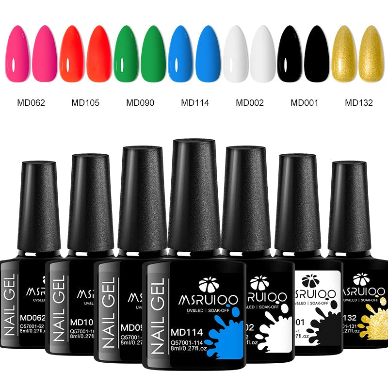 7pc Nail Gel Polish Set DIY Nail Art Design All For Decoration Soak Off UV Gel Long Lasting Manicure Painting Gel Vernis Kits 