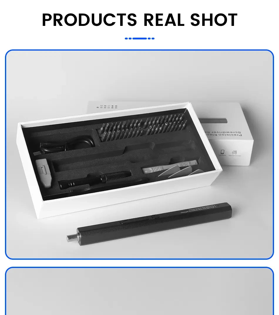 Cordless Electric Screwdriver Set 12/39/50 in 1 Precision Power Tool Magnetic Screw Driver Bit Fast Charging Repair Tool Kit 