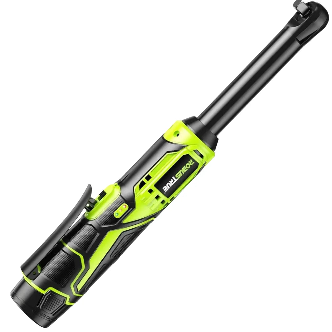 3/8 Cordless Ratchet Wrench Kit, 6-Inch Extended, 40 Ft-lbs, 400 RPM, 2.0Ah Battery