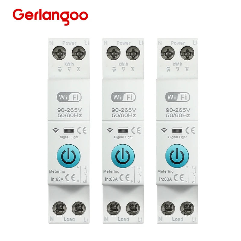 Tuya WiFi Akıllı Devre Kesici Enerji İzleme ve Koruma Özellikli