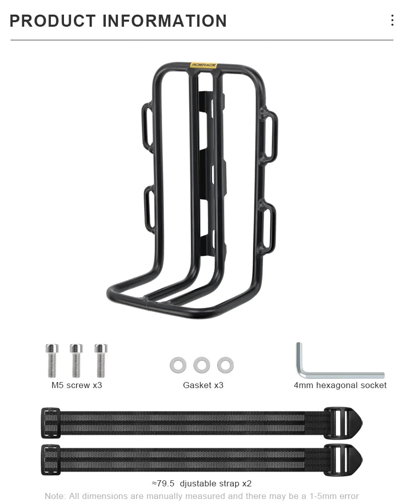 Porte-bagages pour fourche avant de vélo, en 1 ou 2 pièces
