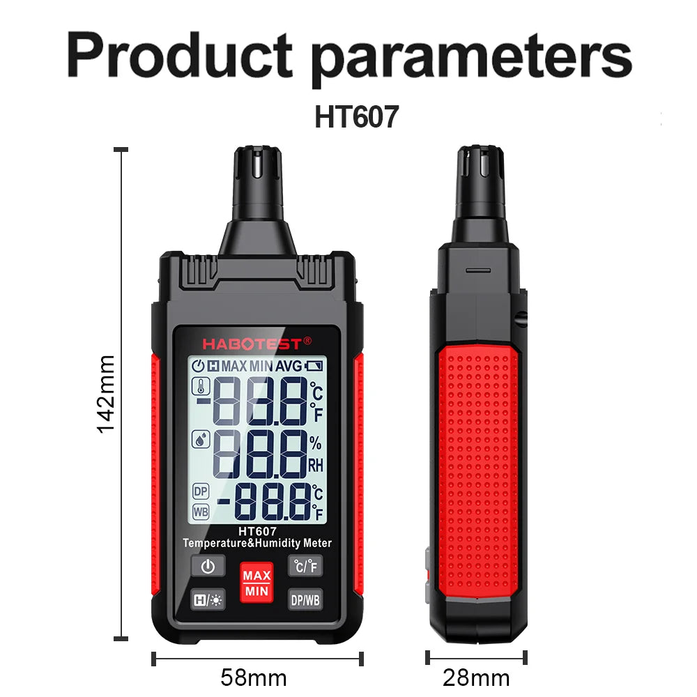 HT607 Temperature and Humidity Meter