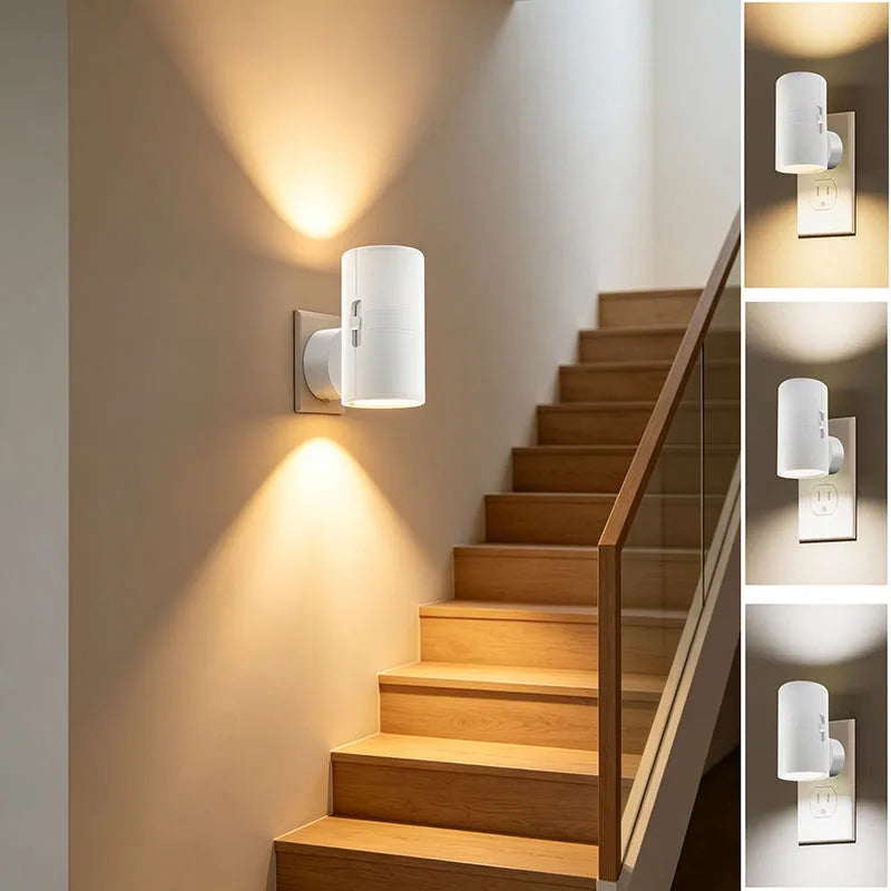 Plug-In LED Night Light with Dusk to Dawn Sensor, 3 Colours