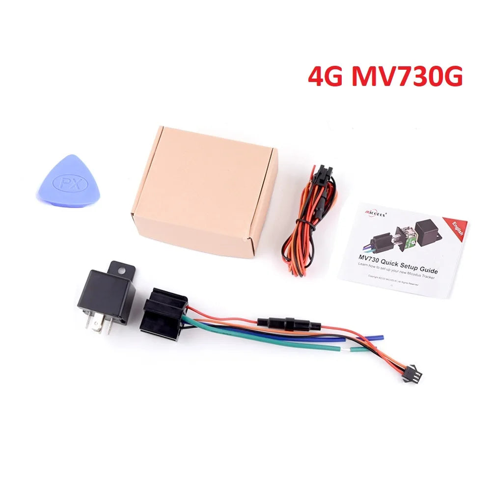 MiCODUS Relay GPS Tracker Car MV730 9-90V Cut Fuel ACC Detect 2G 4G Mini Motorcycle GPS Realtime Track Vibrate Alert FREE APP 