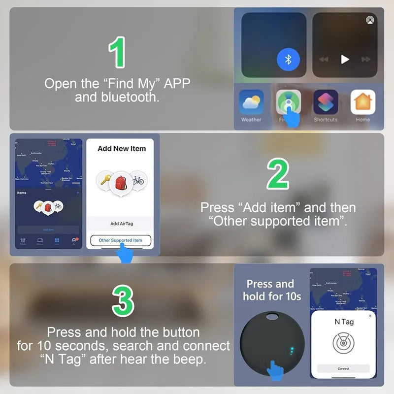 Bluethooth sledovač položek pro vyhledávání v Find My (iOS)