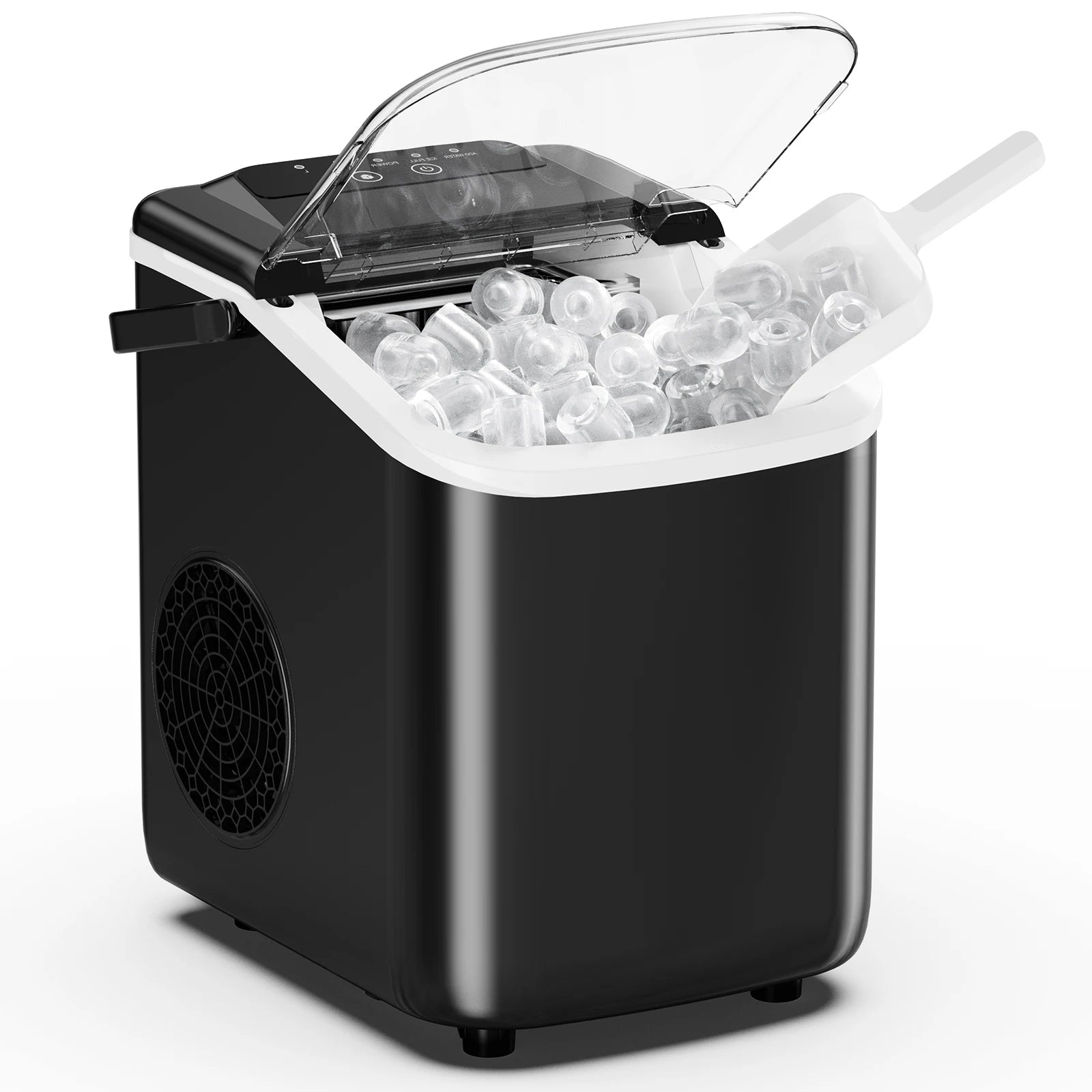 Portable Countertop Ice Maker – 9 Cubes in 6 Minutes, 26lb Daily
