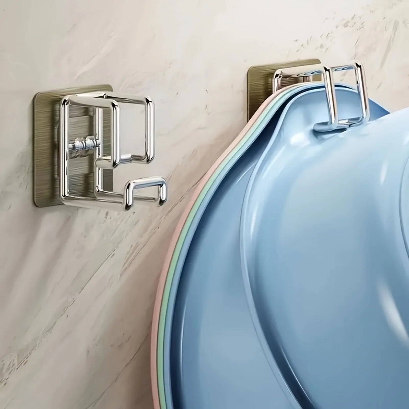 1/2/4/6Pcs Stainless Steel Washbasin Hook Multifunction Punch-free Kitchen Bathroom Rack Basin Storage Rack Towel Hanging Holder 