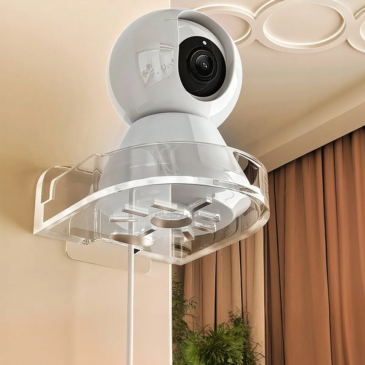Universal Non-Drilling Wall Mount for CCTV Camera - Durable and Space-Saving Storage Holder 