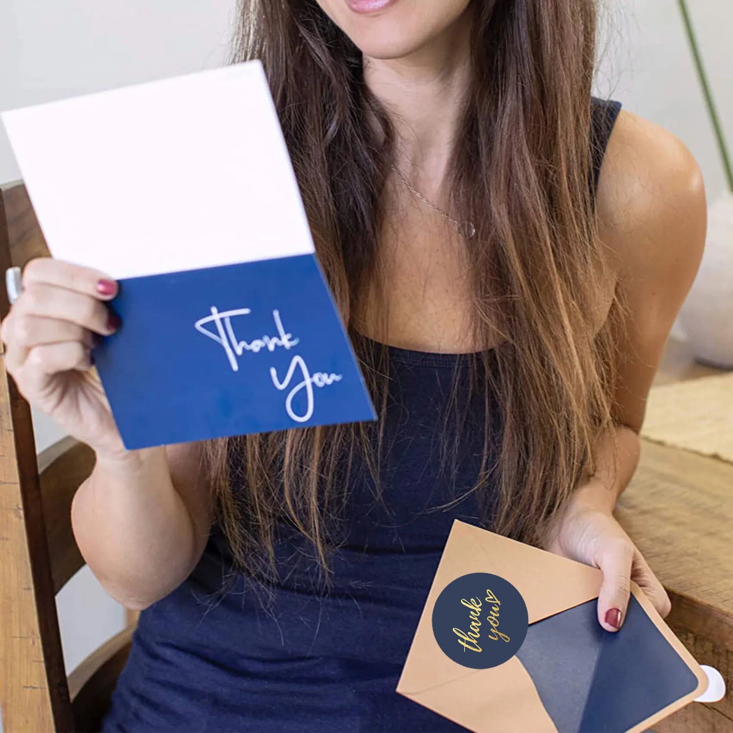 500pcs Blue Thank You Stickers for Gifts and Envelopes