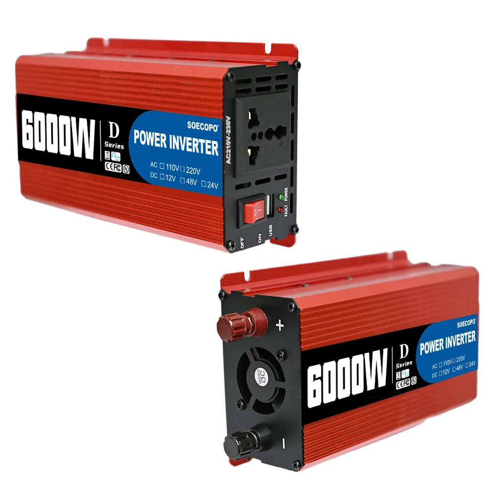 6000W Solcelleanlæg med inverter og 100A controller til off-grid brug