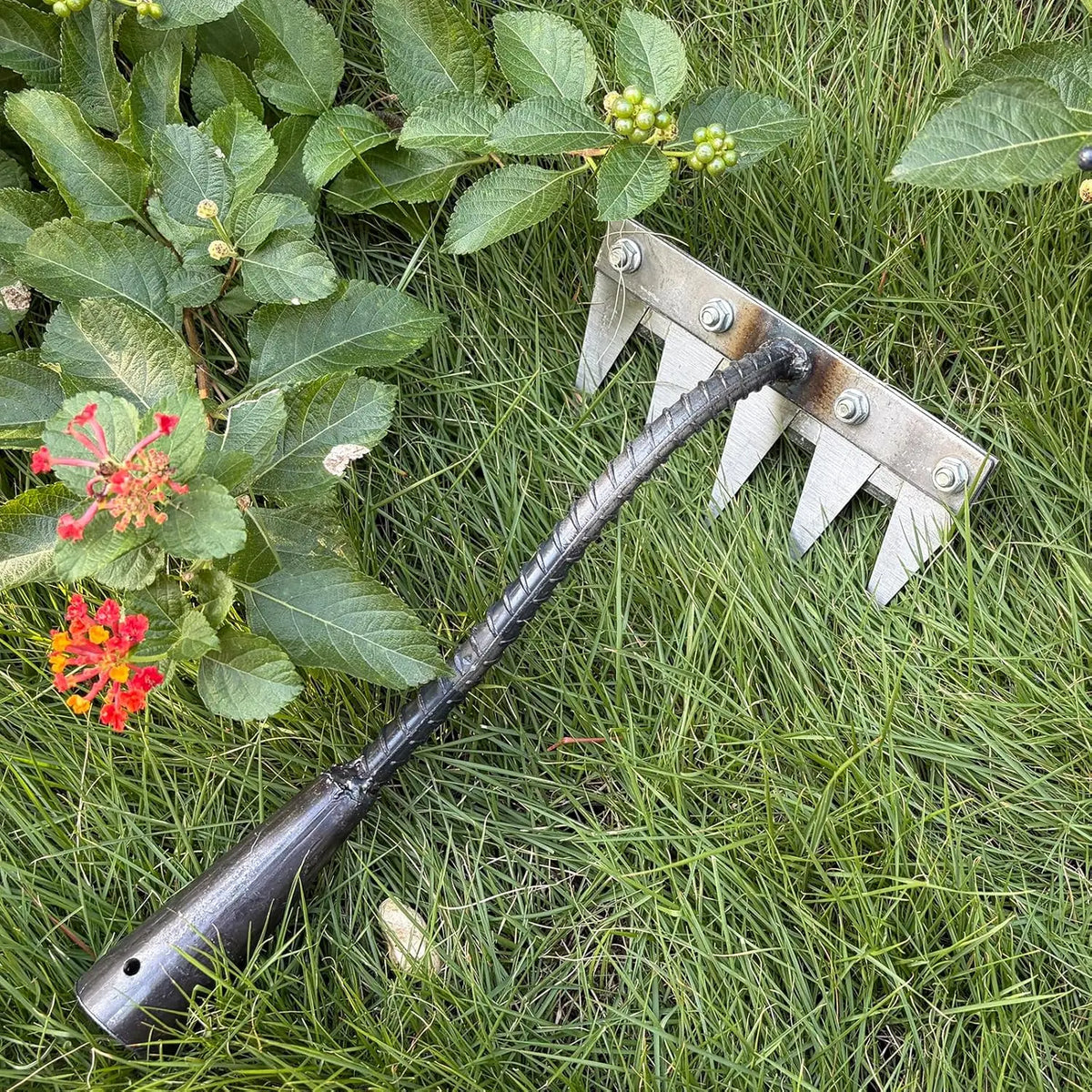 Steel Garden Hand Rake, 5–8 Tine Options