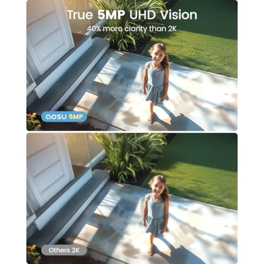 Outdoor Wireless Security Camera System with Solar Power and 3K/5MP