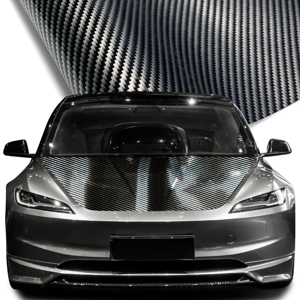 Carbon Fiber Vinyl Wrap Film 1.45m x 2m Glossy Black