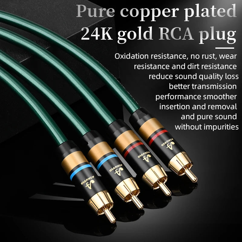 X10 stereo RCA-lydkabel, 2 RCA til 2 RCA