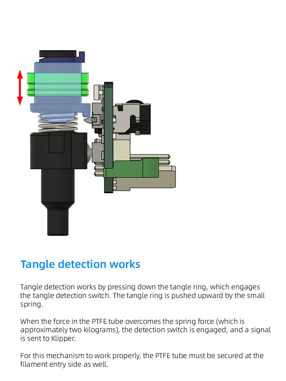 Smart Filament Sensor for Orbiter V2 Extruders