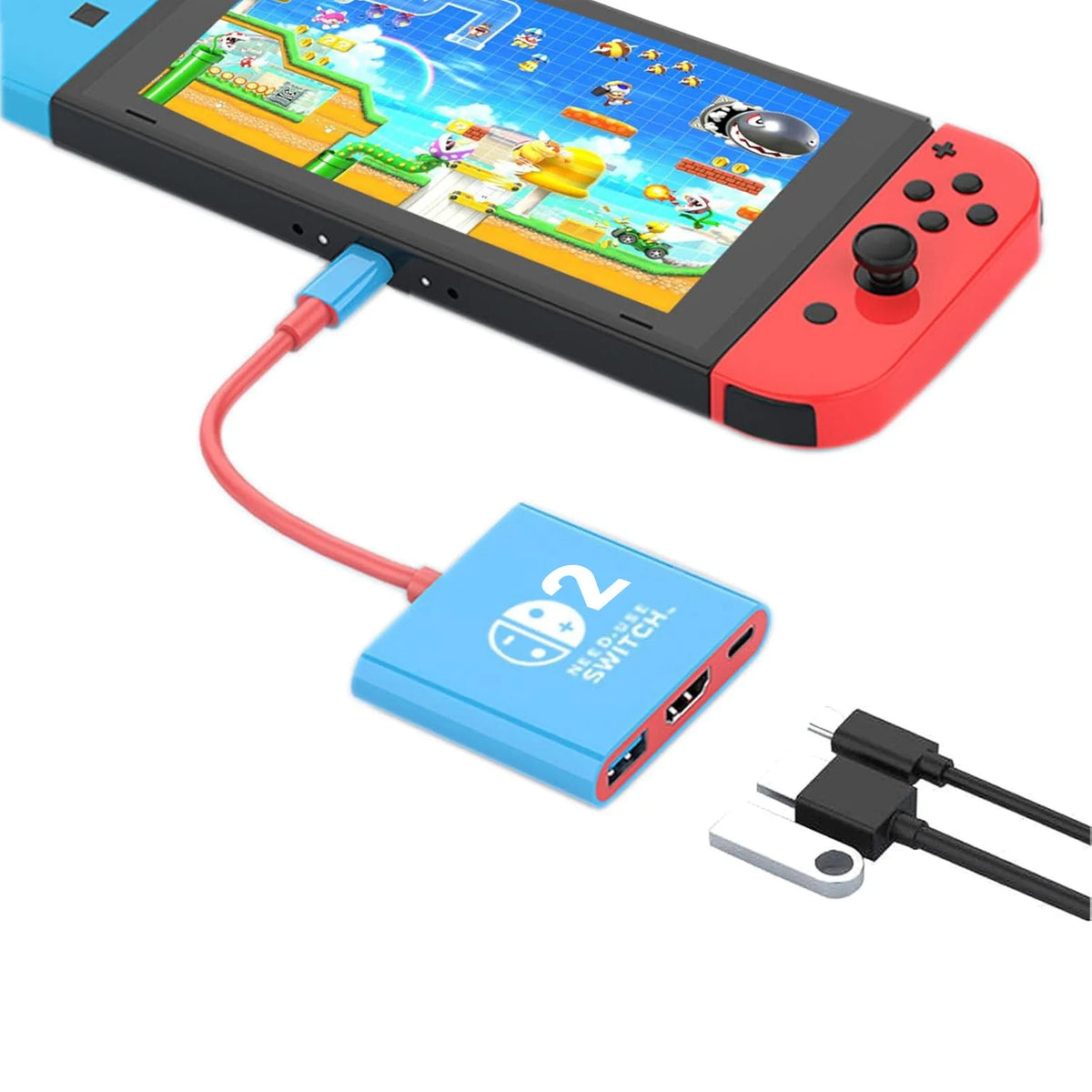 Switch-2-HDMI-4K-Dock mit USB-3.0-Hub