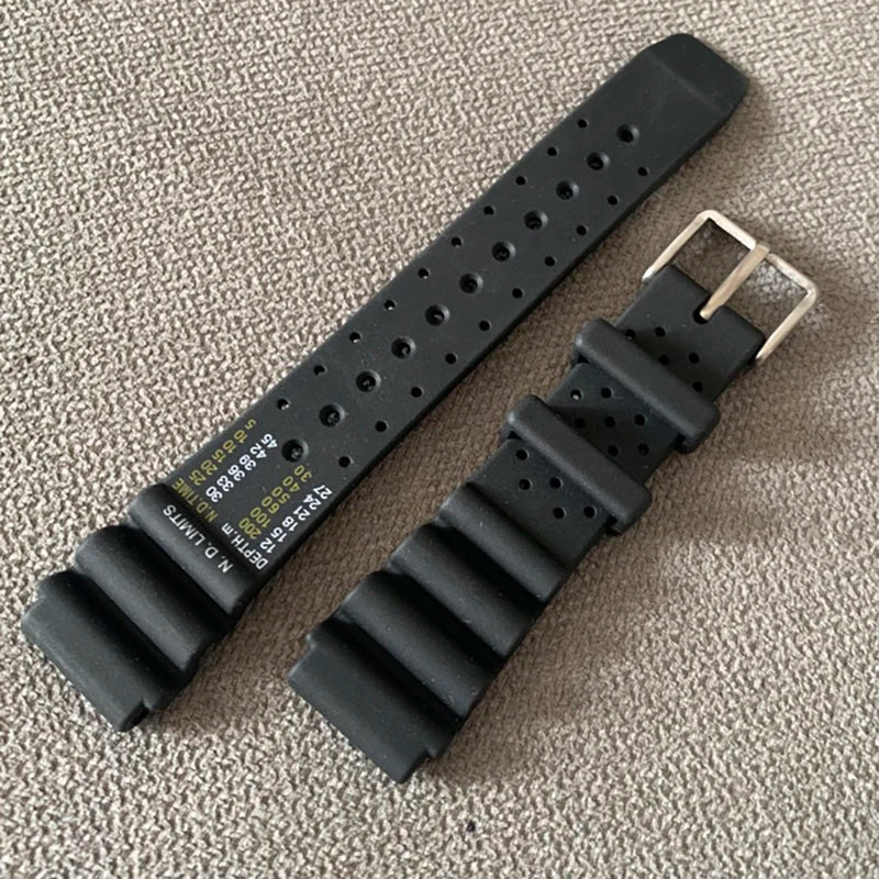 Rubber Watch Strap, 20/22/24mm Options