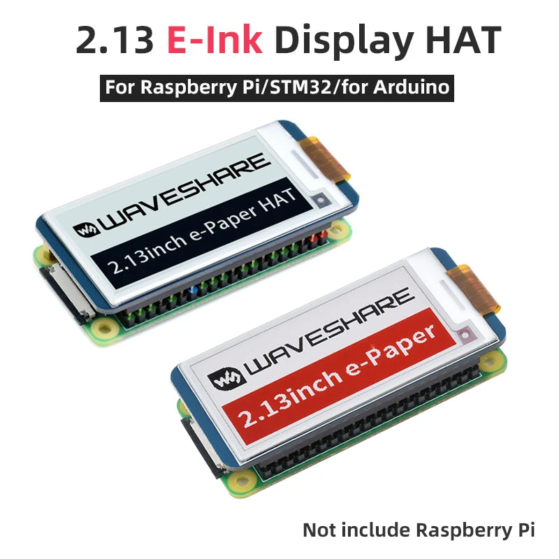 2.13-Inch E-Ink Display HAT, 250 x 122, SPI