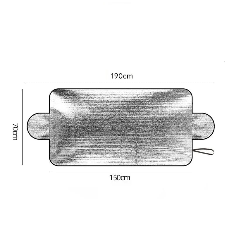 Car Windscreen Snow and Sun Cover with Door Flaps