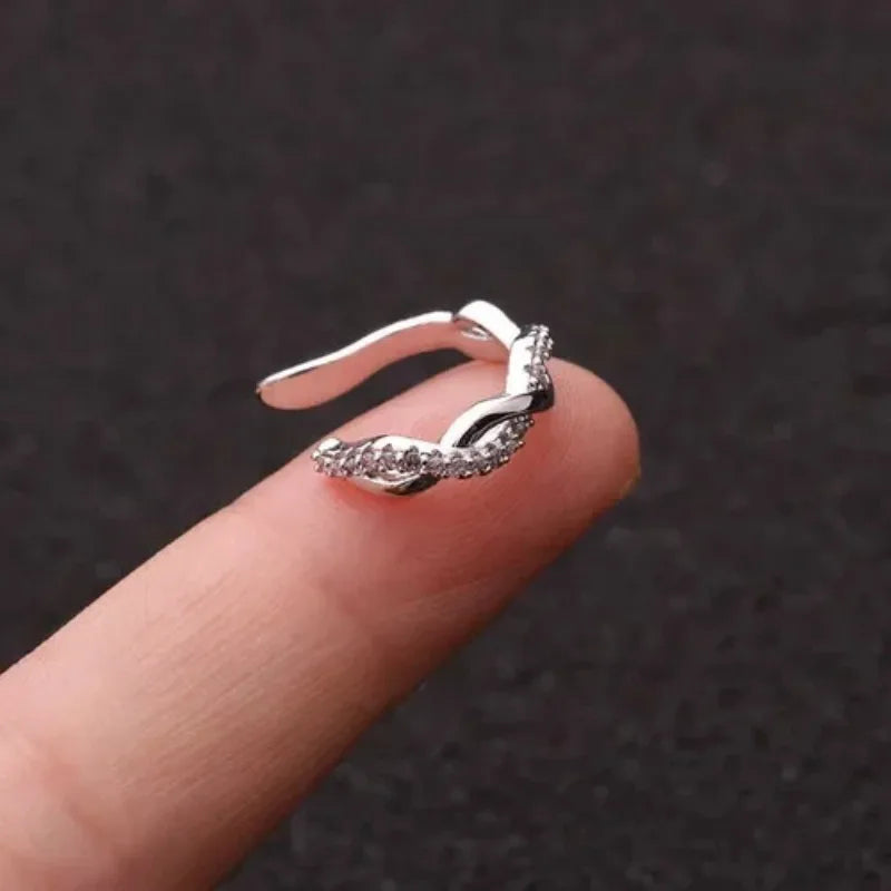 1Pc Hot Sale Cute Metal Leaf Earcuff Clips On Earring for Women Girls, No Fake Piercing Cartilage Earrings Ear Ring Without Hole 