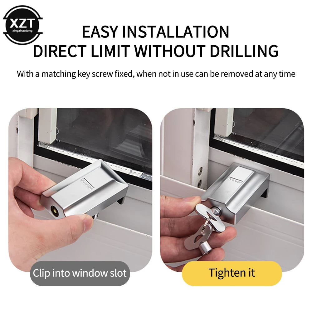 Keyed Sliding Window Restrictor Lock