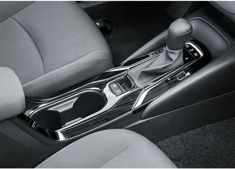 Para Toyota Corolla E210 2019 2020 2021 2022 2023 2024 2025 híbrido, cubiertas de moldura del panel de cambio de palanca central de coche inoxidable
