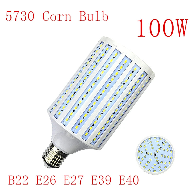 LED Corn-Style Bulb, Base and Light-Colour Options