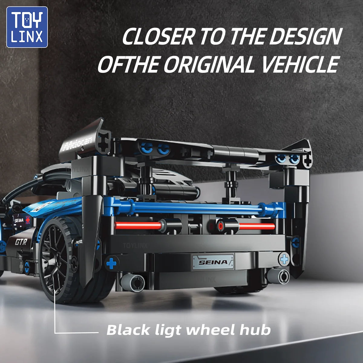 1/18 Teknisk Mekanisk Superbil Racing Byggesæt