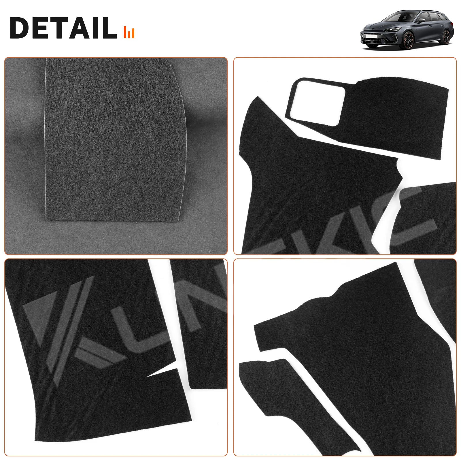 Suede/Polyester Interior Trim Sticker for Seat Leon and Cupra