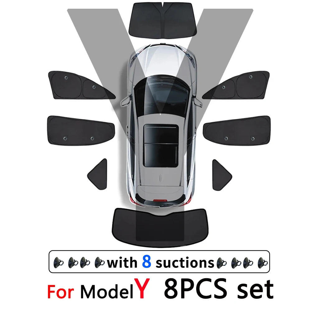 Vehicle Window Sunshades for Model 3 and Model Y – Options