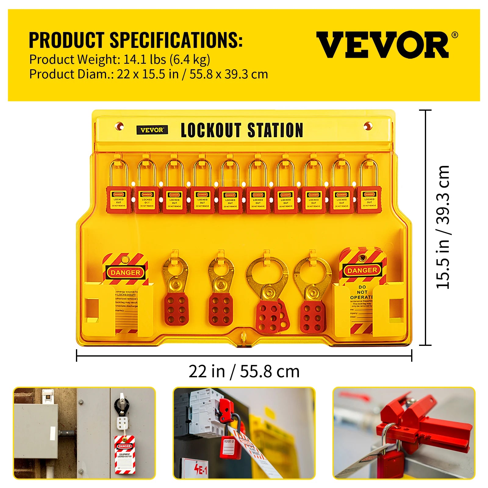 Lockout Tagout Kit Set with Padlocks, Hasps & Station (26–58 PCS)