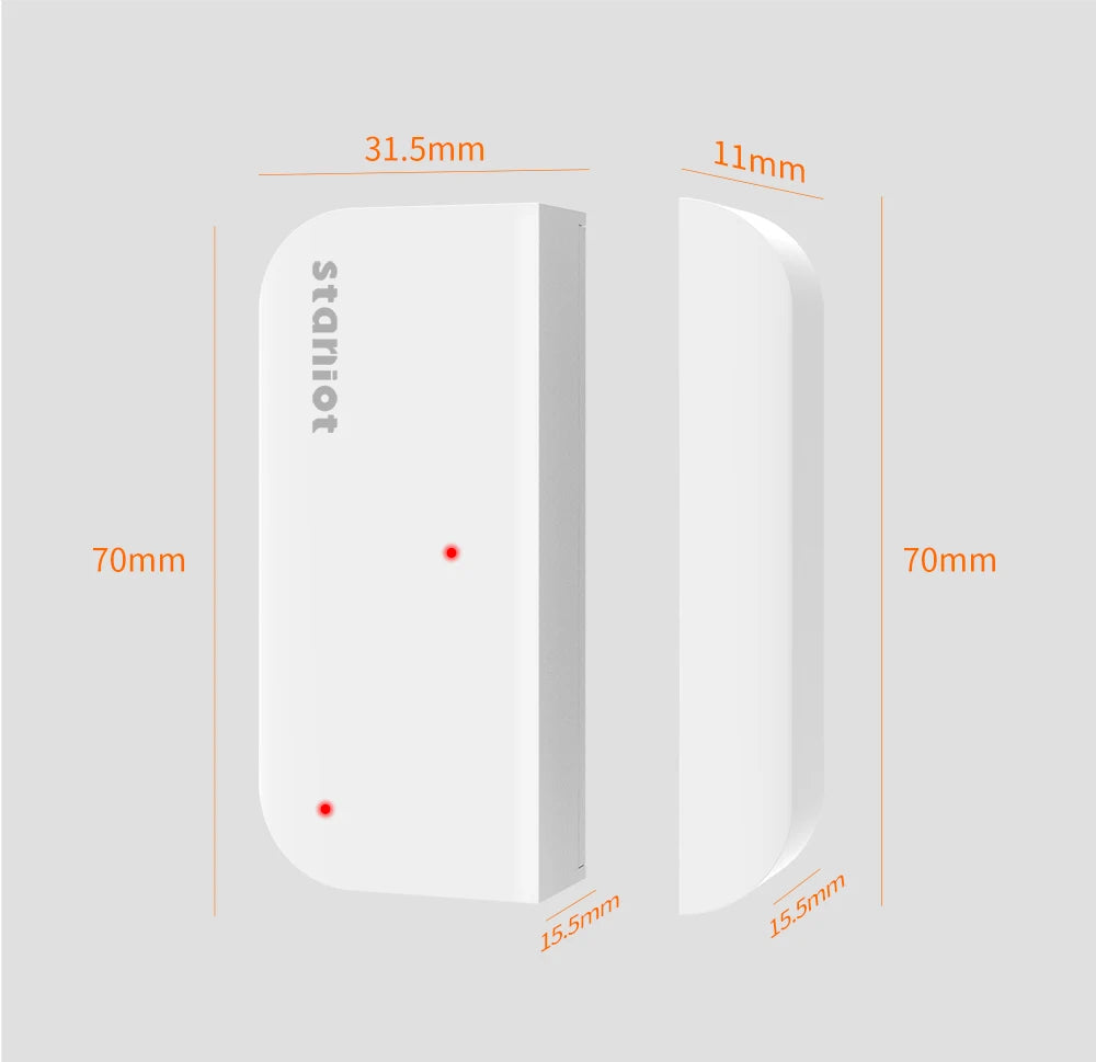 Staniot LoRa Wireless Contact Detector 5 Years Long Battery Life 500m Remote Transmission Door Window Entry Sensor for Home Security