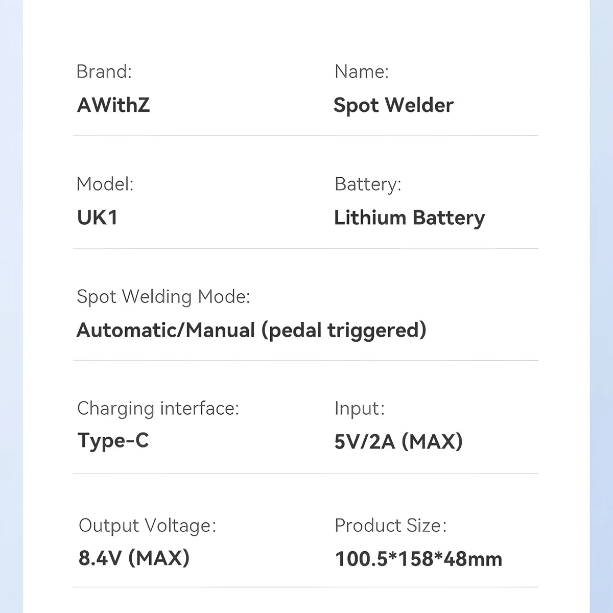 Soudeuse par points pour batterie à commande par pédale UK1