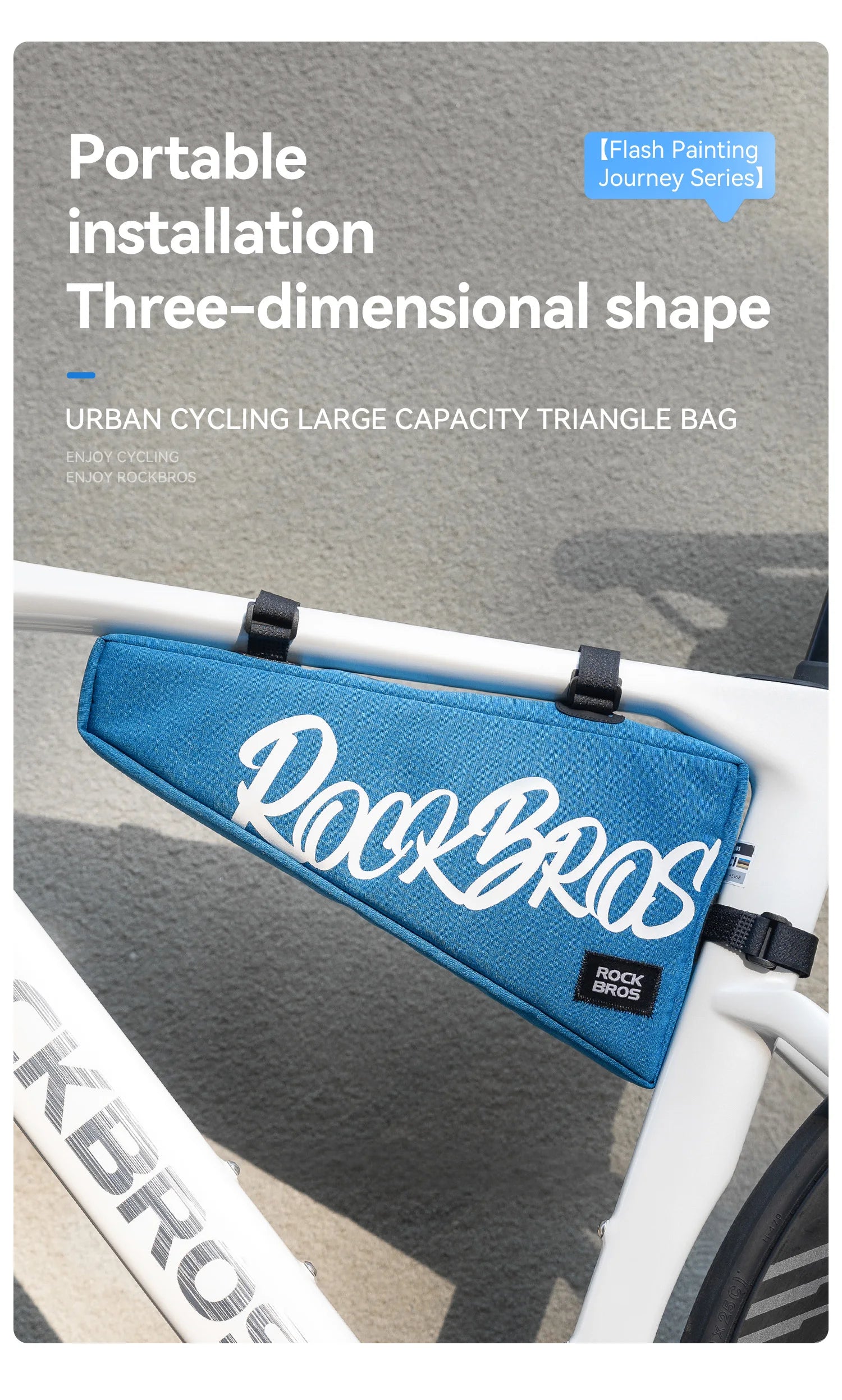 1.9L Waterproof Bicycle Triangle Frame Bag