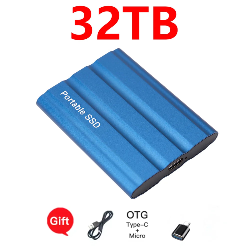 Reliable Slim Storage Device Portable External SSD 1TB 4TB 16TB 128TB High Speed for Notebook Laptop PC Usage