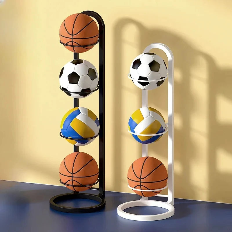 Suporte metálico para bolas desportivas, 1–5 níveis