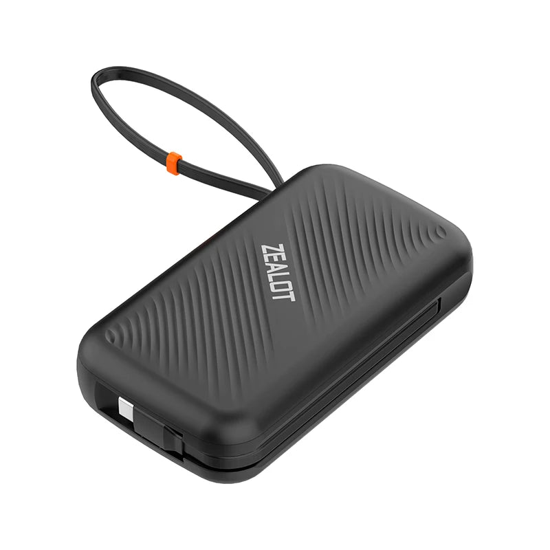 20000mAh Portable Power Bank with USB-C Cable and Digital Display