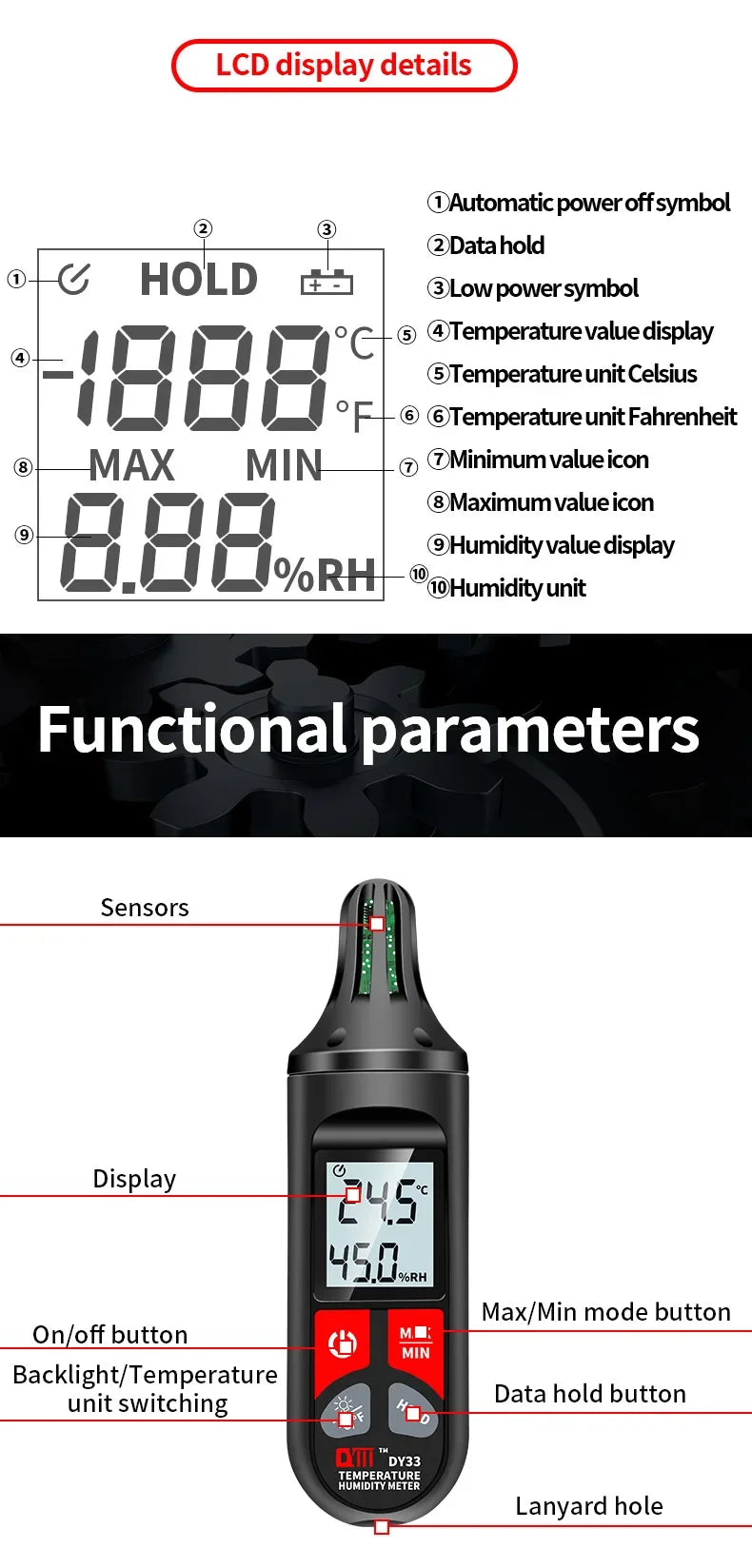 DY38 digitale geluidsniveaumeter