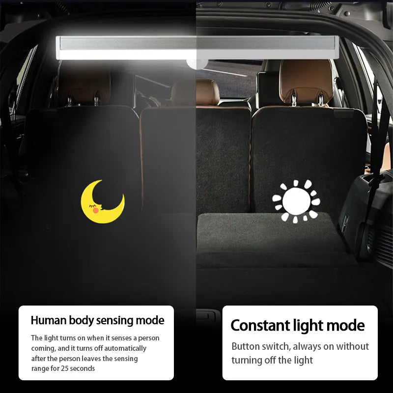SEAMETAL Wireless Motion Sensor Light for Car Trunk USB Rechargeable Led Sensing Light 3-Color Adjustable Brightness Night Lamp