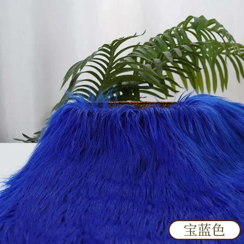 25x45cm Long Hair Faux Fur Fabric For Animal Suit DIY Doll Hair Beard Craft Making Material Patchwork Garment Sewing Accessories 